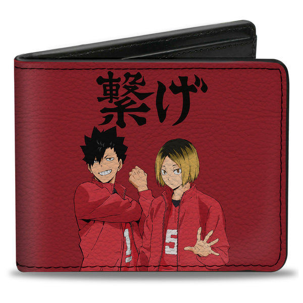 Buckle-Down Bi-Fold Wallet - HAIKYU Nekoma High School Kozume and Kuroo CONNECT Pose Red