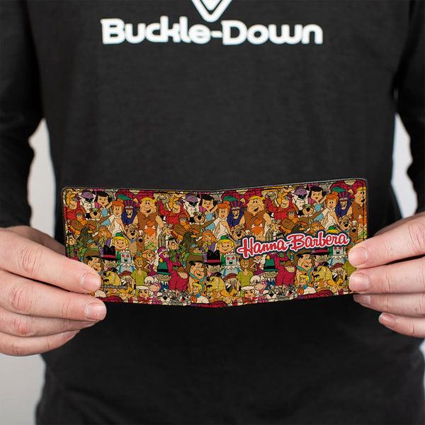 Buckle-Down Bi-Fold Wallet - HANNA-BARBERA Title Logo Mutli Show Characters Stacked