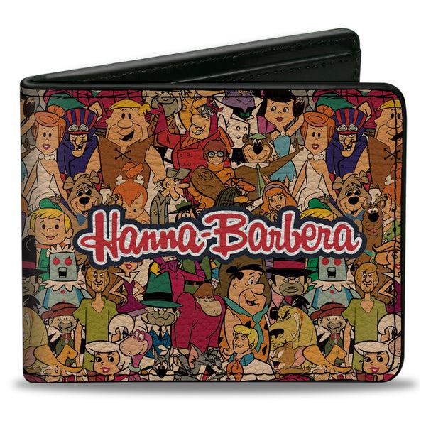 Buckle-Down Bi-Fold Wallet - HANNA-BARBERA Title Logo Mutli Show Characters Stacked
