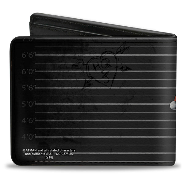 Buckle-Down Bi-Fold Wallet - Harley Quinn Hugging Joker Pose Lineup Grays