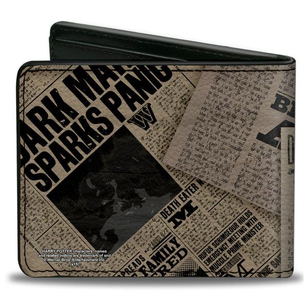 Buckle-Down Bi-Fold Wallet - Harry Potter Headlines UNDESIRABLE NO 1 White Black