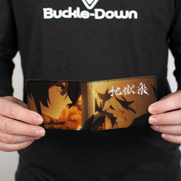 Buckle-Down Bi-Fold Wallet - HELL'S PARADISE Yamada Vs Gabimaru Scene And Title Logo