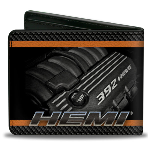 Buckle-Down Bi-Fold Wallet - HEMI 392 HEMI Engine Carbon Fiber Orange
