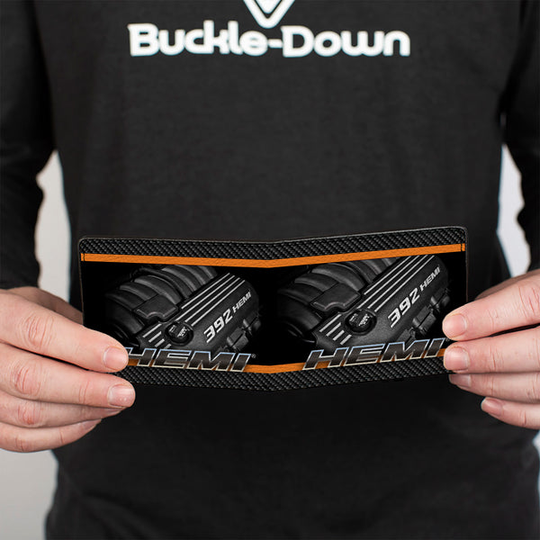 Buckle-Down Bi-Fold Wallet - HEMI 392 HEMI Engine Carbon Fiber Orange