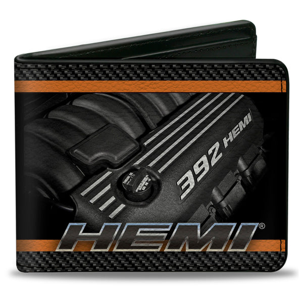 Buckle-Down Bi-Fold Wallet - HEMI 392 HEMI Engine Carbon Fiber Orange