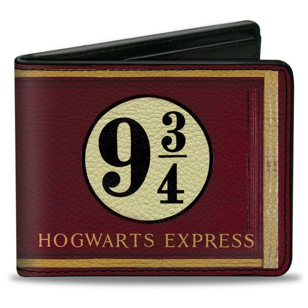 Buckle-Down Bi-Fold Wallet - HOGWARTS EXPRESS 9 Burgundy Gold