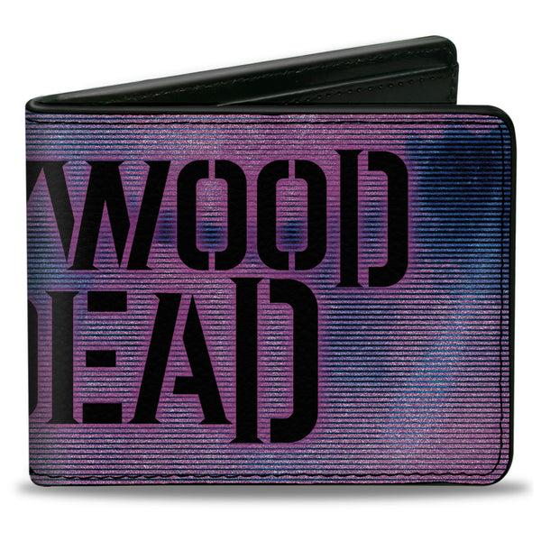 Buckle-Down Bi-Fold Wallet - HOLLYWOOD UNDEAD Dove TV Fuzz CLOSE-UP Blues Pinks Black