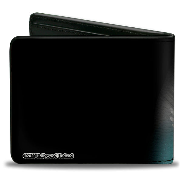 Buckle-Down Bi-Fold Wallet - HOLLYWOOD UNDEAD New Empire Vol 1 Dove Black White Grays Teal