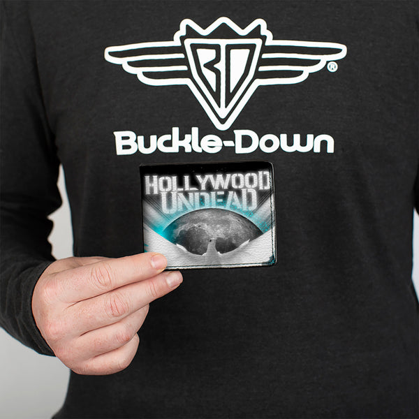 Buckle-Down Bi-Fold Wallet - HOLLYWOOD UNDEAD New Empire Vol 1 Dove Black White Grays Teal