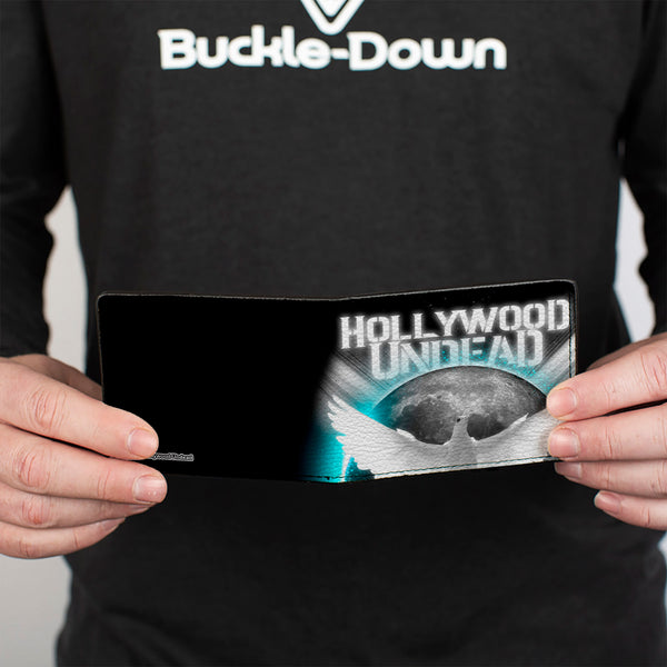 Buckle-Down Bi-Fold Wallet - HOLLYWOOD UNDEAD New Empire Vol 1 Dove Black White Grays Teal