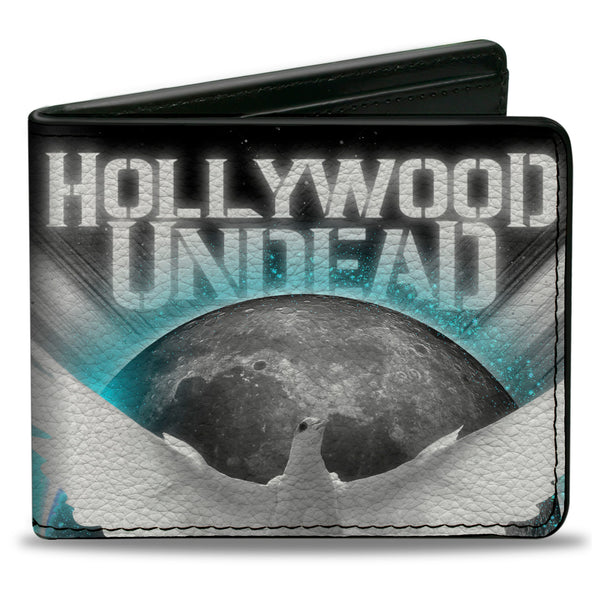 Buckle-Down Bi-Fold Wallet - HOLLYWOOD UNDEAD New Empire Vol 1 Dove Black White Grays Teal