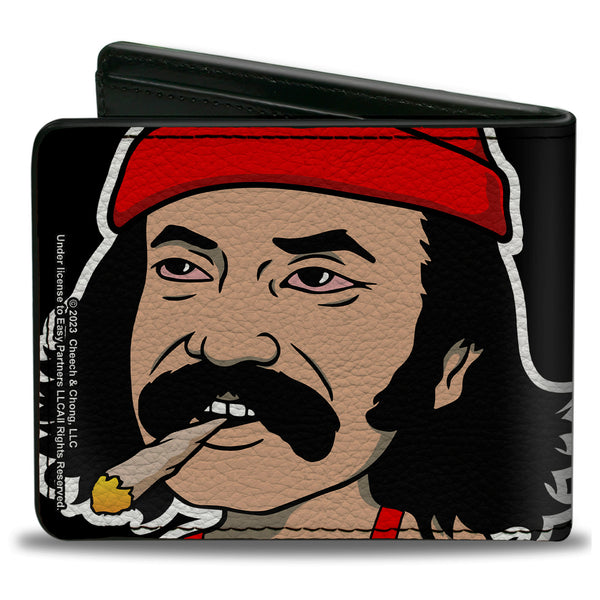 Buckle-Down Bi-Fold Wallet - Homies In Dreamland Cheech And Chong Smoking Pose Black