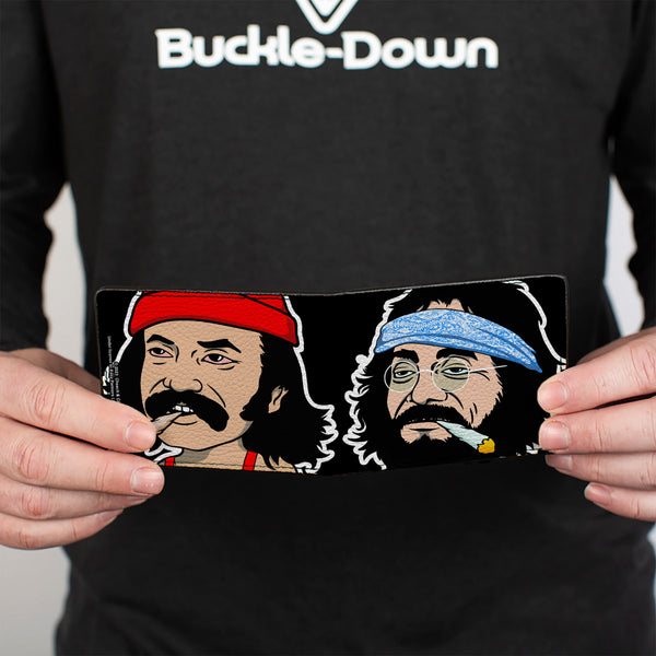 Buckle-Down Bi-Fold Wallet - Homies In Dreamland Cheech And Chong Smoking Pose Black
