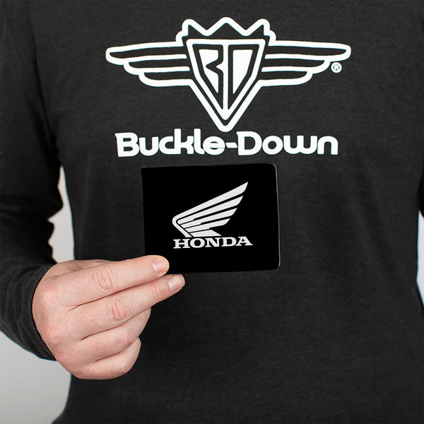 Buckle-Down Bi-Fold Wallet - HONDA Motorcycle Black White