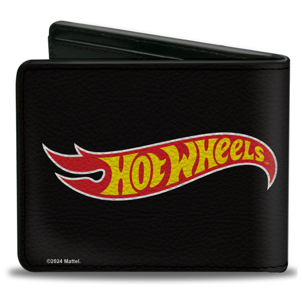 Buckle-Down Bi-Fold Wallet - HOT WHEELS Fire Logo Black/Red/Yellow