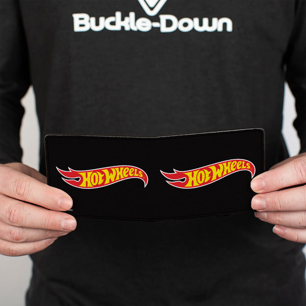 Buckle-Down Bi-Fold Wallet - HOT WHEELS Fire Logo Black/Red/Yellow