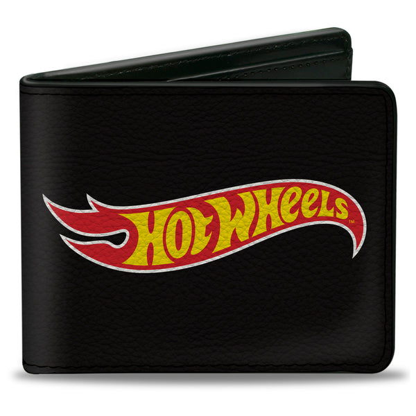 Buckle-Down Bi-Fold Wallet - HOT WHEELS Fire Logo Black/Red/Yellow