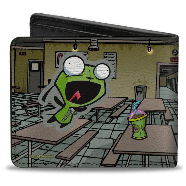 Buckle-Down Bi-Fold Wallet - INVADER ZIM GIR Dog Cafeteria Poses And Title Logo