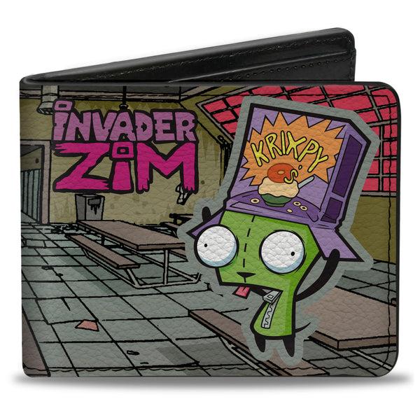 Buckle-Down Bi-Fold Wallet - INVADER ZIM GIR Dog Cafeteria Poses and Title Logo