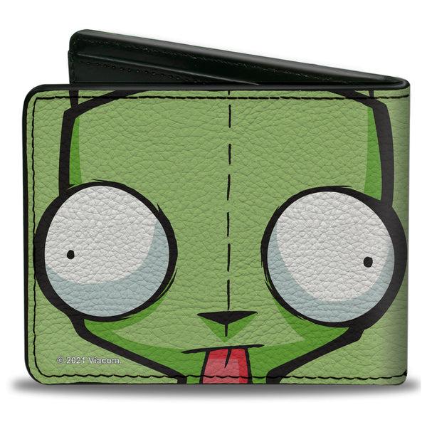 Buckle-Down Bi-Fold Wallet - Invader Zim GIR Face Close-Up Greens