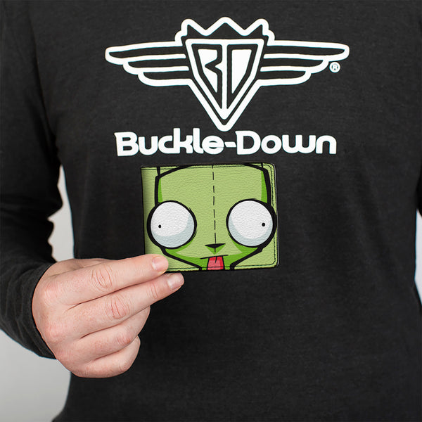 Buckle-Down Bi-Fold Wallet - Invader Zim GIR Face Close-Up Greens