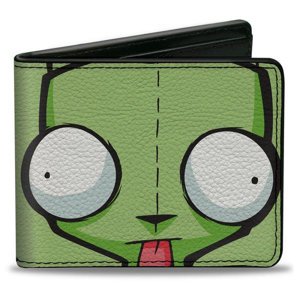 Buckle-Down Bi-Fold Wallet - Invader Zim GIR Face Close-Up Greens