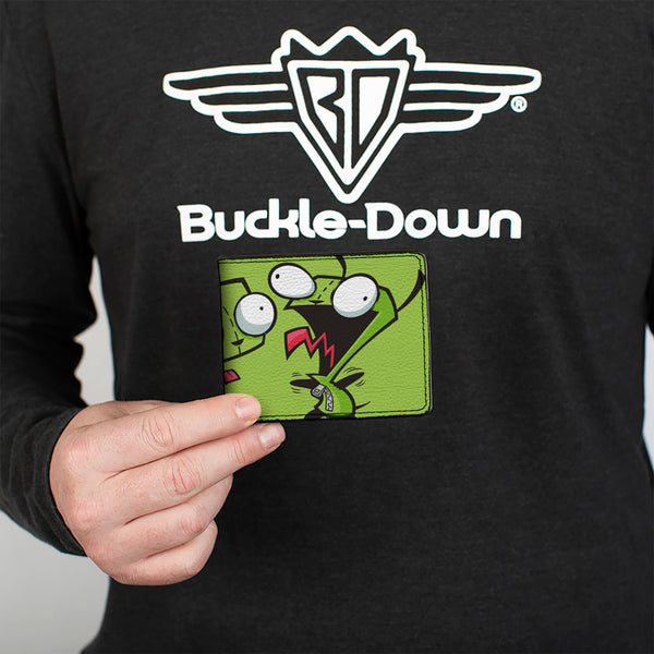 Buckle-Down Bi-Fold Wallet - Invader Zim GIR Poses Green