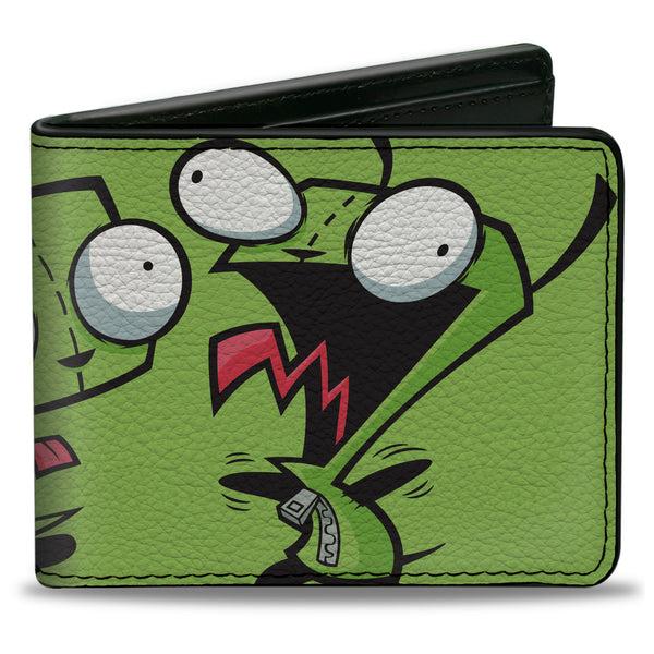 Buckle-Down Bi-Fold Wallet - Invader Zim GIR Poses Green