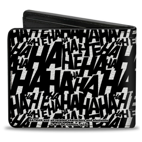 Buckle-Down Bi-Fold Wallet - Joker The Killing Joke Holding Head Pose HAHAHA White Black