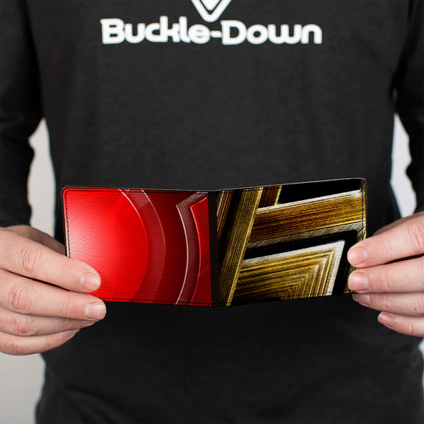 Buckle-Down Bi-Fold Wallet - Justice League 2017 6-Superhero Icon Blocks