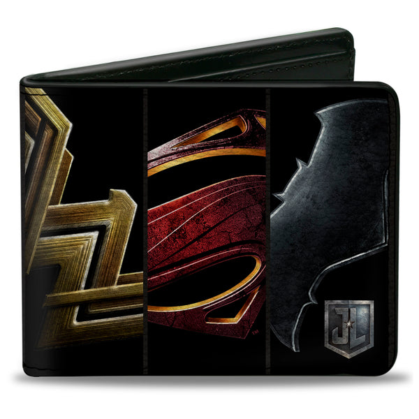Buckle-Down Bi-Fold Wallet - Justice League 2017 6-Superhero Icon Blocks