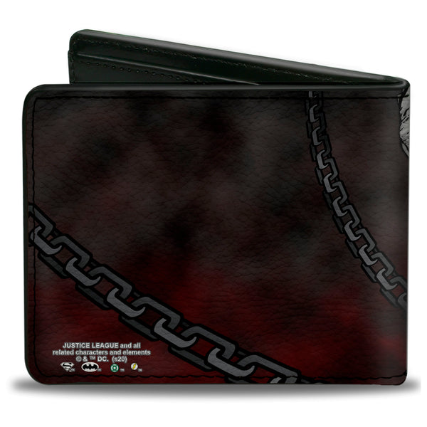 Buckle-Down Bi-Fold Wallet - Lobo Action Pose Justice League Forever Evil Issue 23 2 Cover Pose Grays Reds