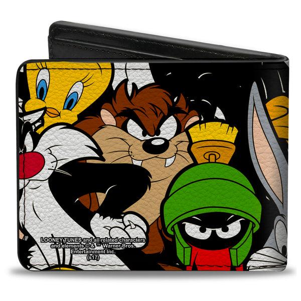Buckle-Down Bi-Fold Wallet - Looney Tunes 6-Character Stacked Collage