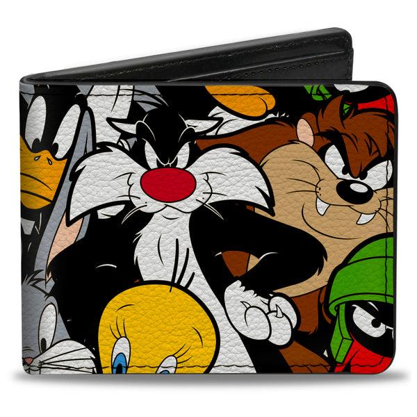 Buckle-Down Bi-Fold Wallet - Looney Tunes 6-Character Stacked Collage