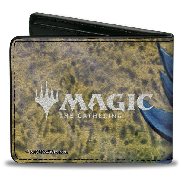Buckle-Down Bi-Fold Wallet - MAGIC THE GATHERING Black Lotus Card Image And Title Logo
