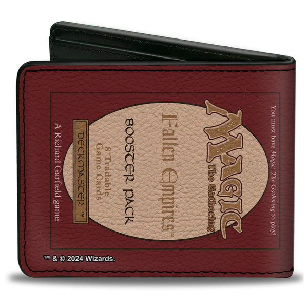 Buckle-Down Bi-Fold Wallet - Magic The Gathering FALLEN EMPIRES BOOSTER PACK Deckmaster Card Replica Browns