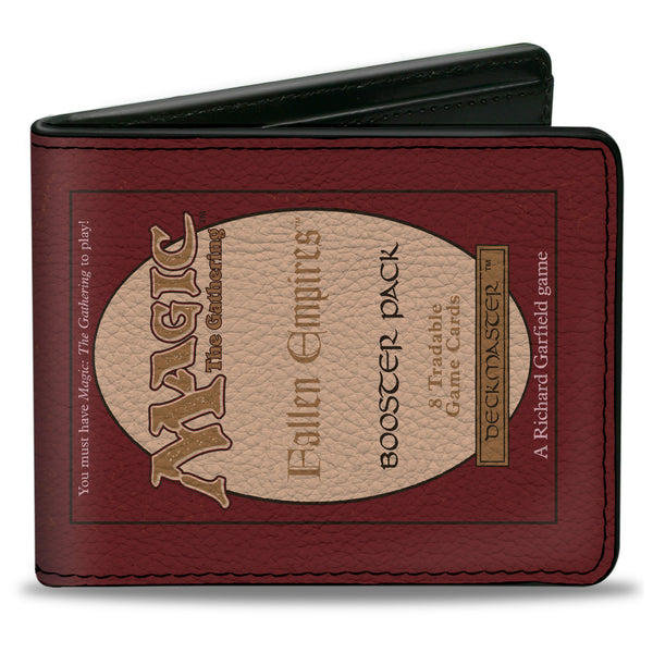 Buckle-Down Bi-Fold Wallet - Magic the Gathering FALLEN EMPIRES BOOSTER PACK Deckmaster Card Replica Browns