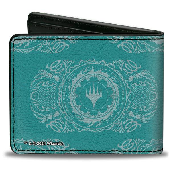 Buckle-Down Bi-Fold Wallet - Magic The Gathering Planeswalker Island Mana Traits Blues
