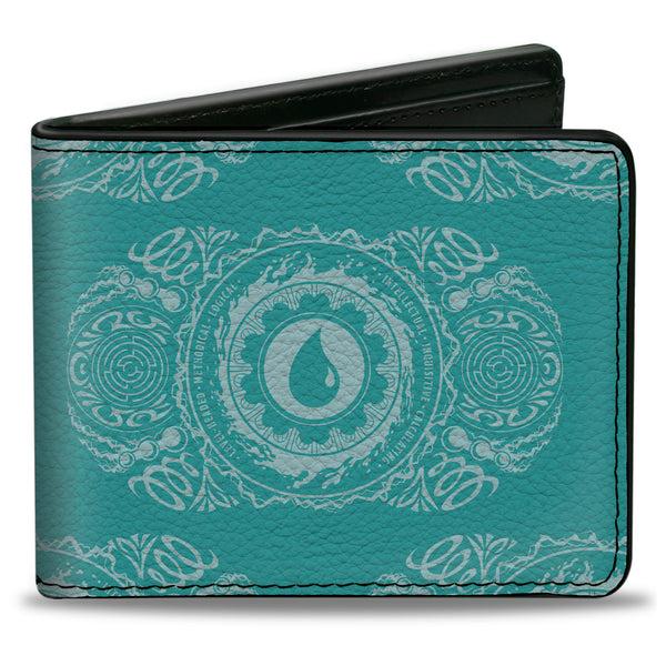 Buckle-Down Bi-Fold Wallet - Magic the Gathering Planeswalker Island Mana Traits Blues