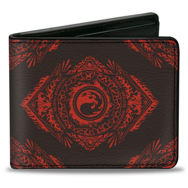 Buckle-Down Bi-Fold Wallet - Magic the Gathering Planeswalker Mountain Mana Traits Black/Red