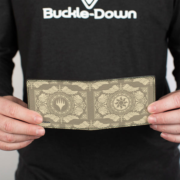Buckle-Down Bi-Fold Wallet - Magic The Gathering Planeswalker Plains Mana Traits Tans
