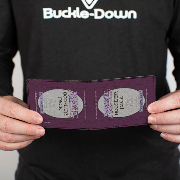 Buckle-Down Bi-Fold Wallet - Magic The Gathering THE DARK BOOSTER PACK Deckmaster Card Replica Purples