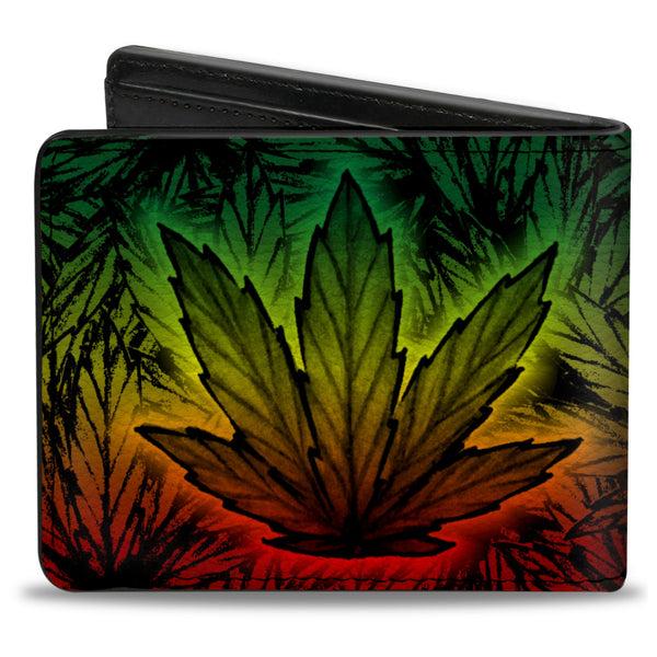 Buckle-Down Bi-Fold Wallet - Marijuana Haze Rasta Rasta