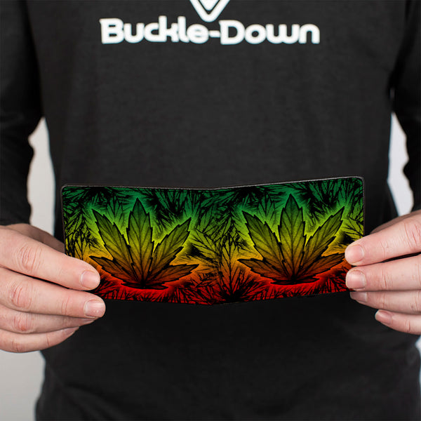 Buckle-Down Bi-Fold Wallet - Marijuana Haze Rasta Rasta