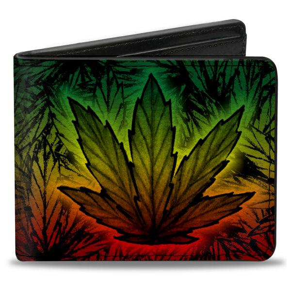 Buckle-Down Bi-Fold Wallet - Marijuana Haze Rasta Rasta