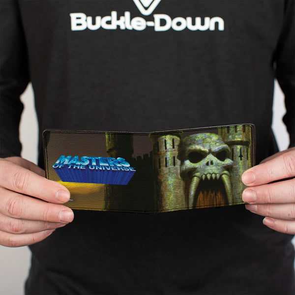 Buckle-Down Bi-Fold Wallet - Masters Of The Universe Castle Grayskull Entrance And Title Logo