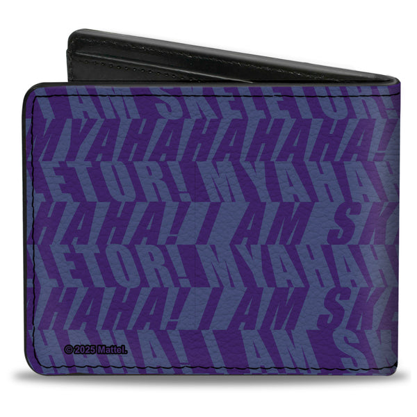 Buckle-Down Bi-Fold Wallet - Masters Of The Universe I AM SKELETOR Pose And Text Blues