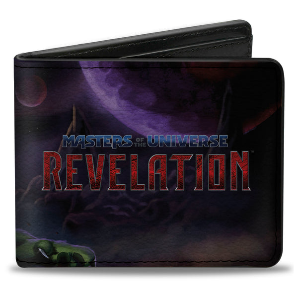 Buckle-Down Bi-Fold Wallet - MASTERS OF THE UNIVERSE REVELATION He-Man and Battle Cat Pose and Title Logo