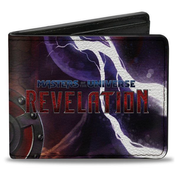 Buckle-Down Bi-Fold Wallet - MASTERS OF THE UNIVERSE REVELATION He-Man Shield Pose and Title Logo