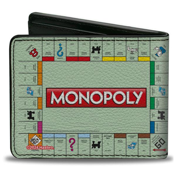 Buckle-Down Bi-Fold Wallet - Monopoly Game Board Layout